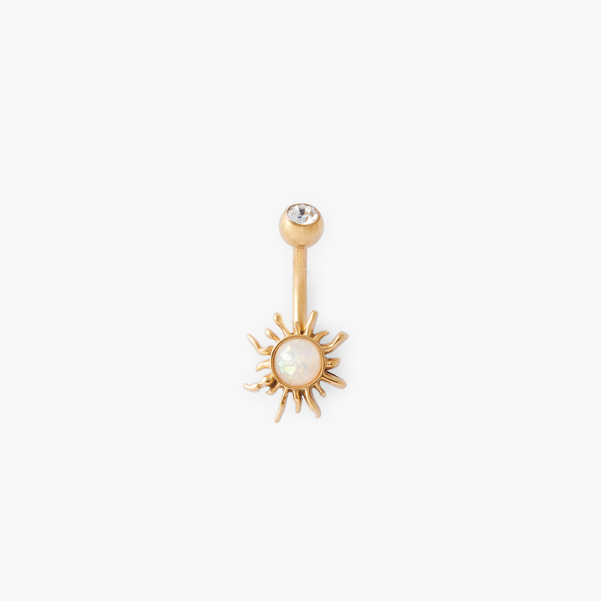 Piercing stud pour nombril soleil doré, BALABOOSTE