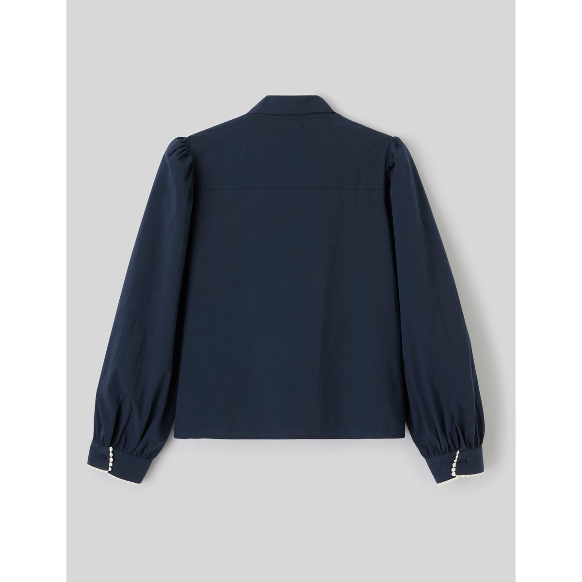 Blouse à col lavalière bleu foncé, BZB