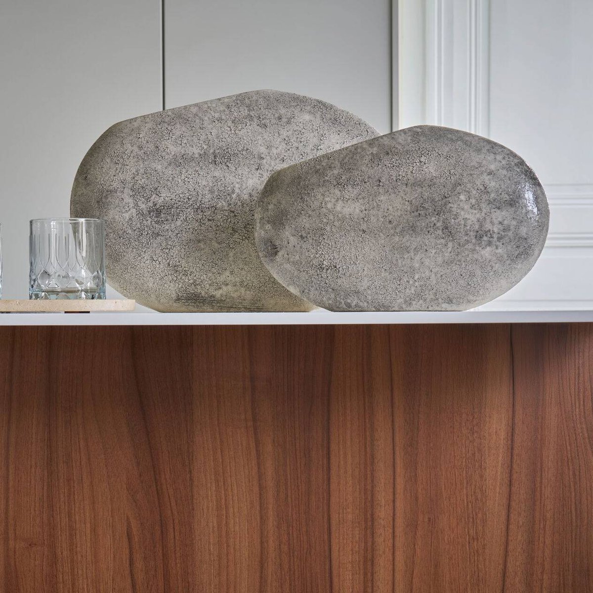 Vase céramique déco gris 21 cm - SWEN gris, CAMIF