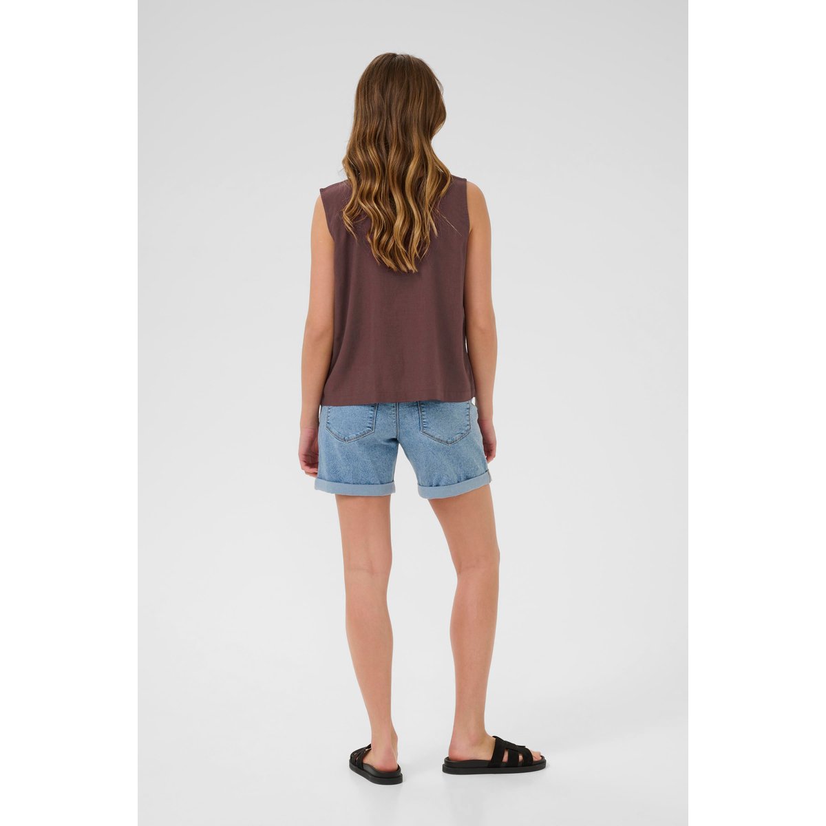 Blouse à manches courtes bordeaux fudge, KAFFE