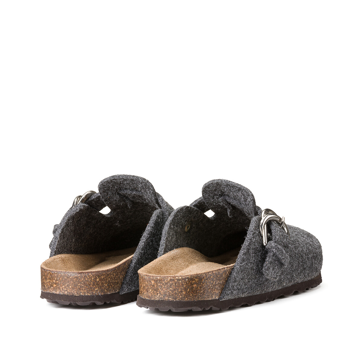 Mules sabots en feutre gris foncé, LA REDOUTE COLLECTIONS