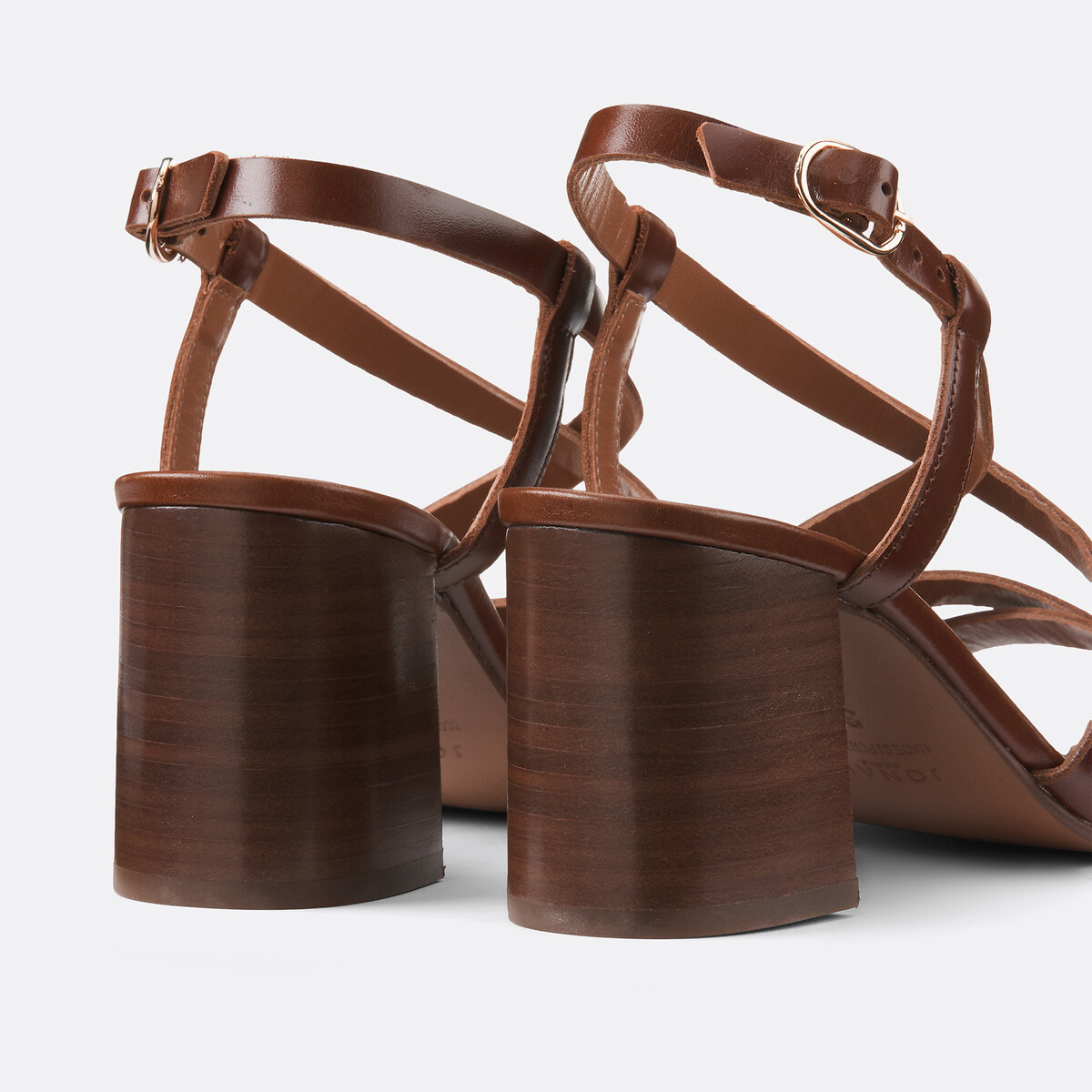 Sandali in pelle Delona marrone, JONAK