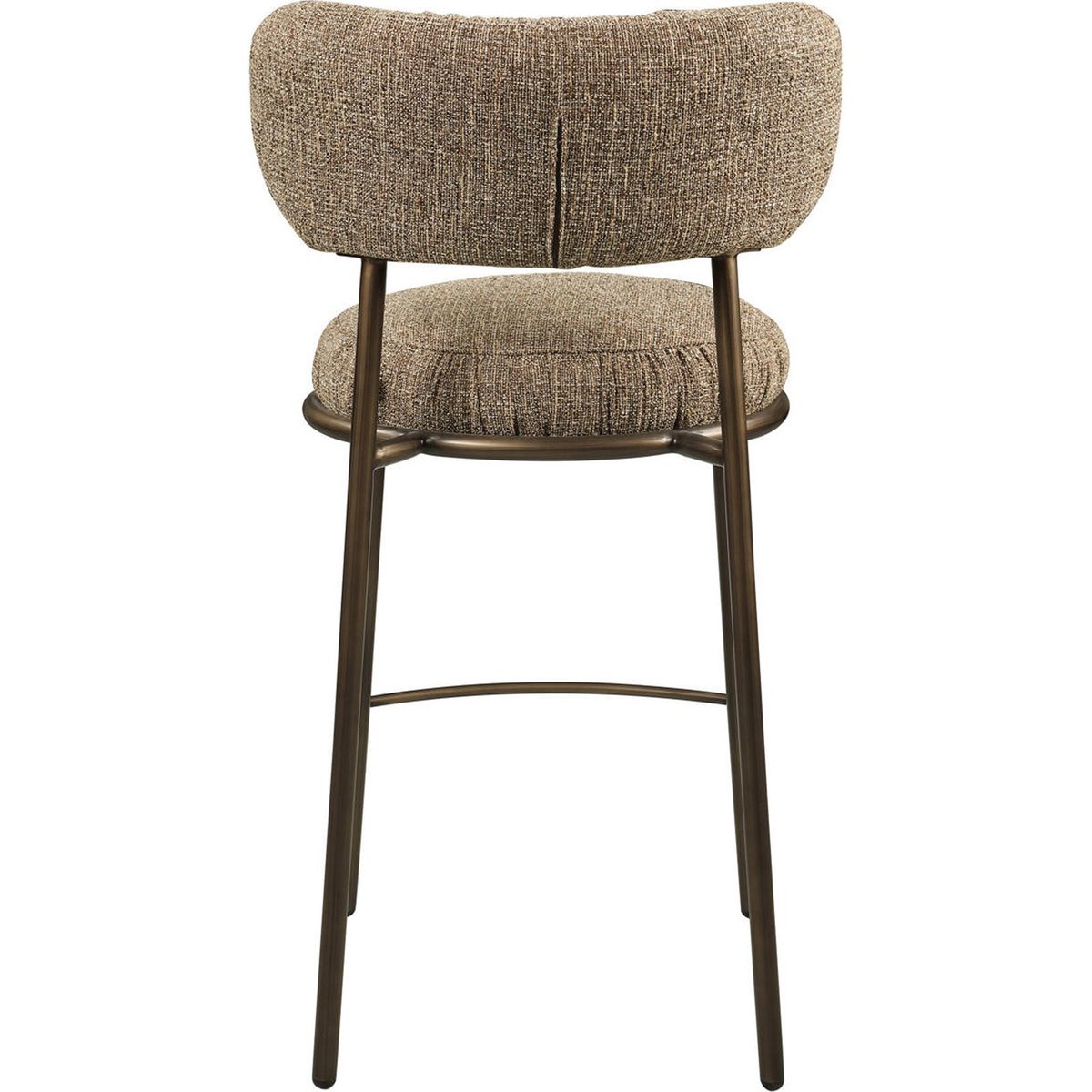 Tabouret de comptoir en tweed marron tweed, RECOLLECTION