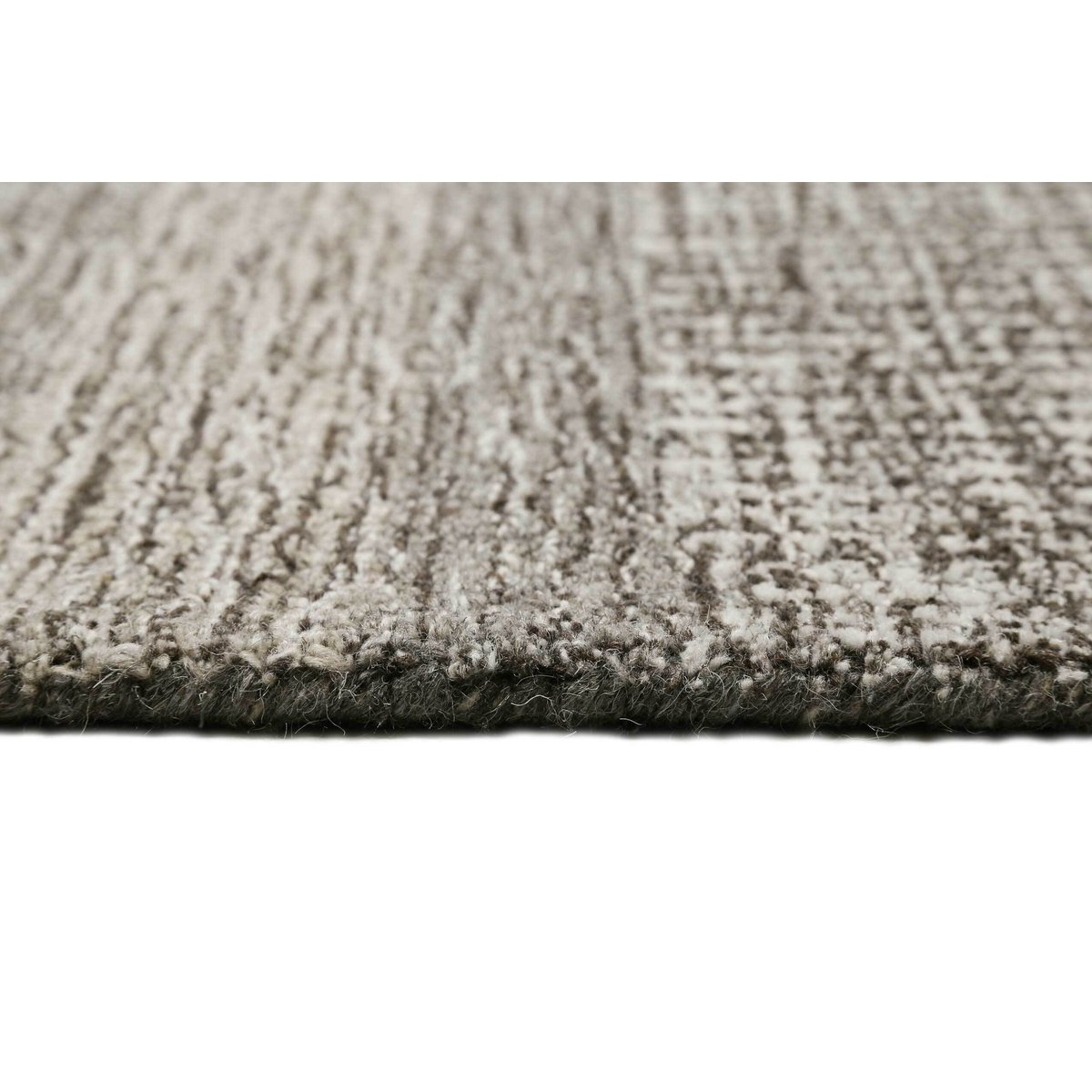Tapis pure laine tissé main chiné chic ,  GUSTAV brun taupe, WECON HOME