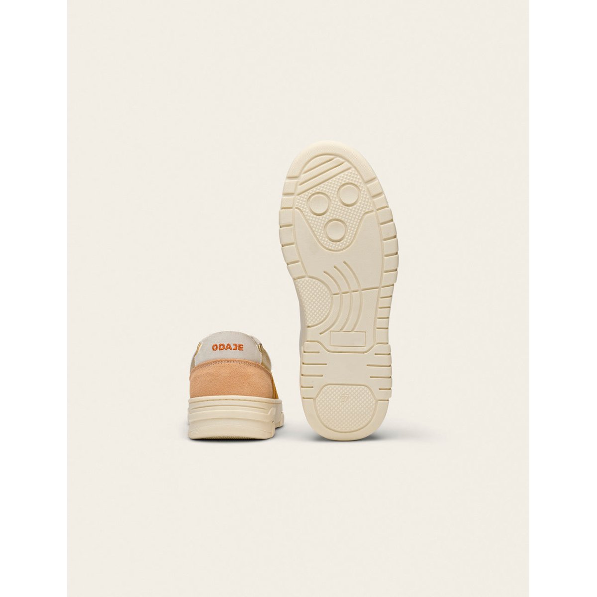 Baskets basses NORA blanc blush doré, ODAJE