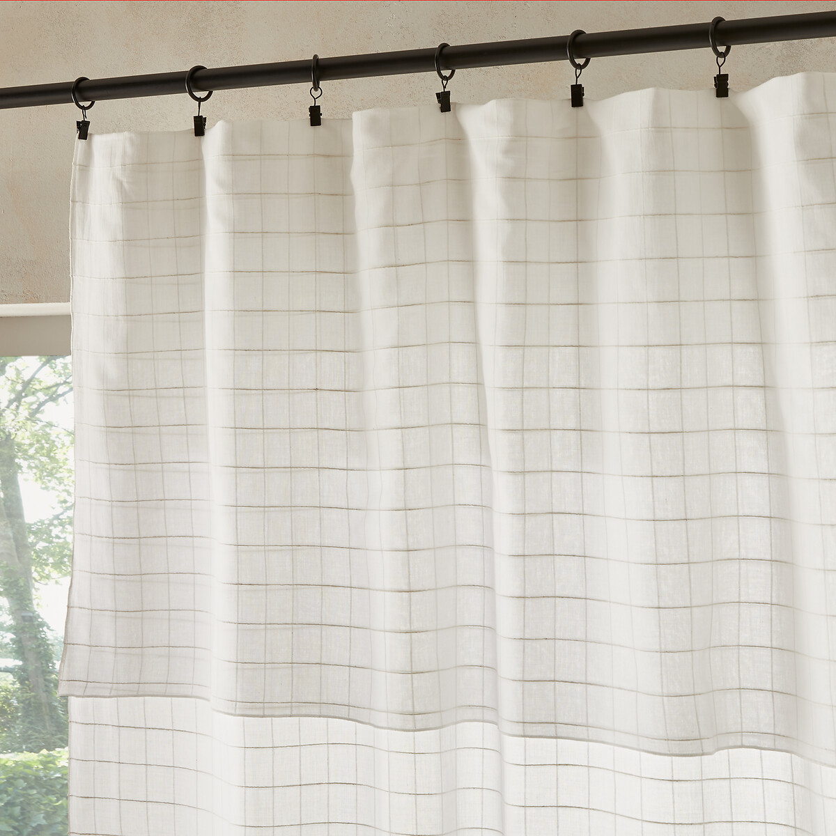 Tenda in voile di cotone biologico, Skoum bianco, AM.PM