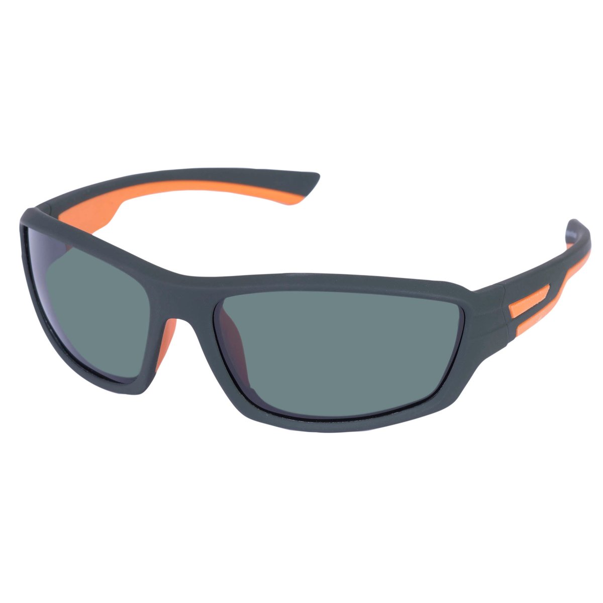 Lunettes de soleil sport finition gomme, verres polarisants vert kaki, ISOTONER