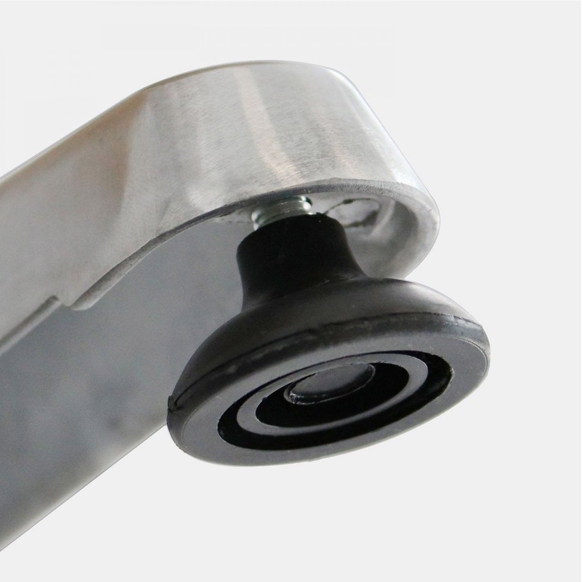 Mange debout carrée en aluminium et bois bois, OVIALA