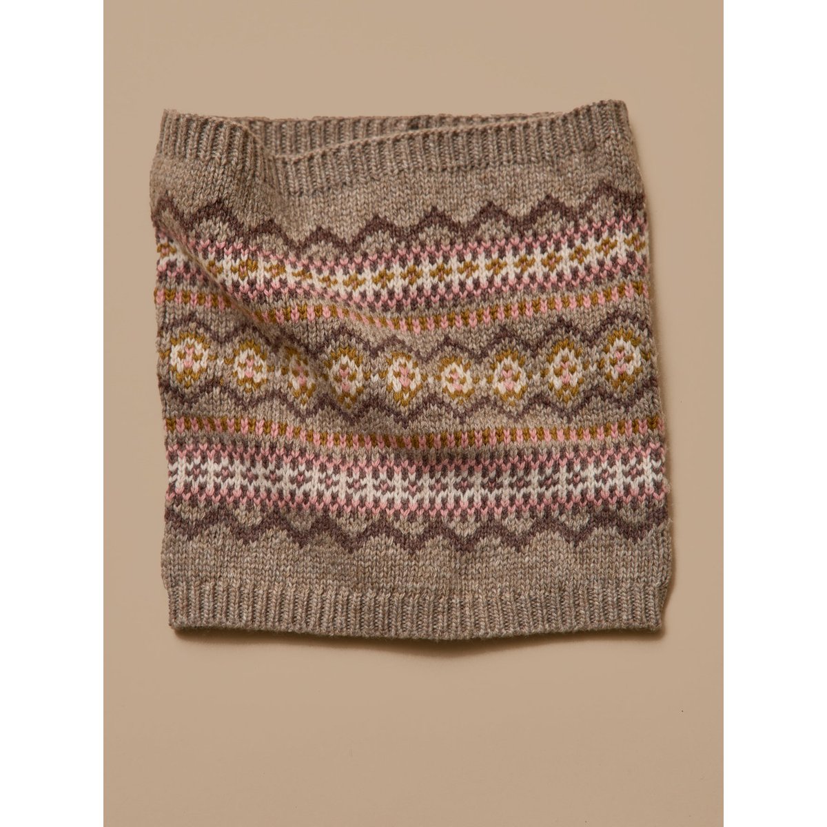 Snood jacquard enfant taupe, CYRILLUS