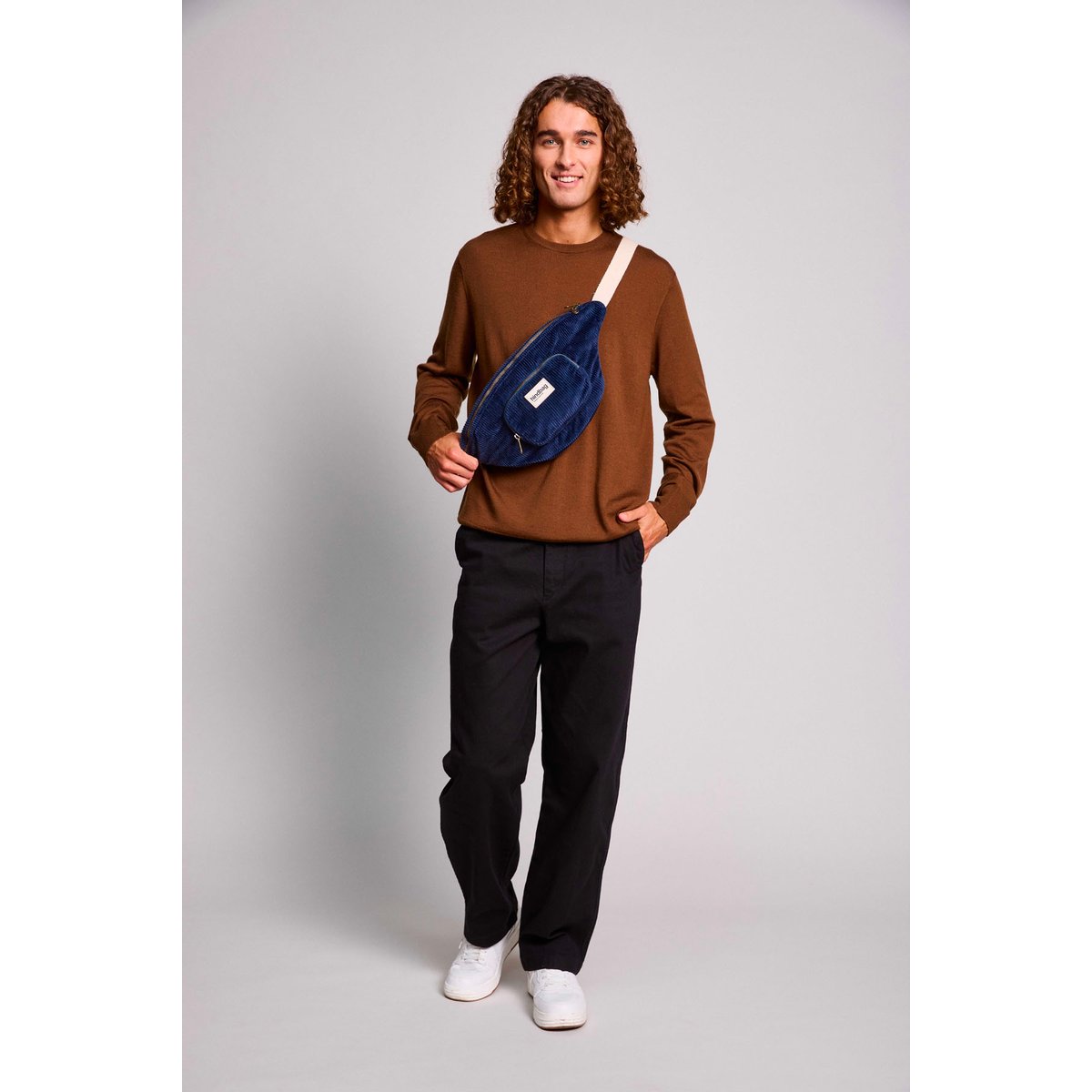 Sac banane XL SOFIA bleu marine, HINDBAG