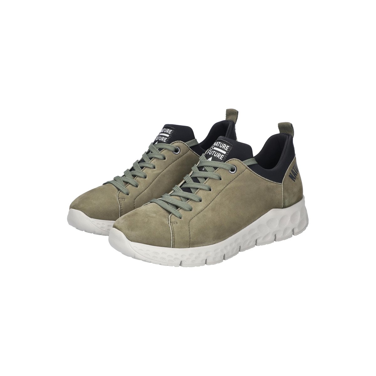 Baskets en cuir / textile WOODY kaki 5141, MEPHISTO