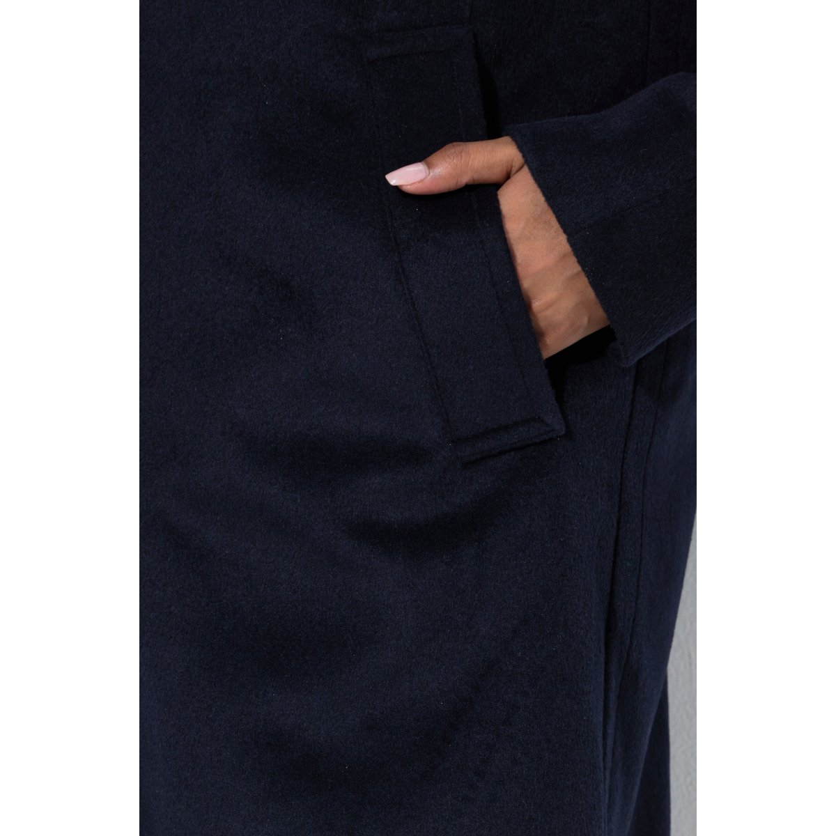 Manteau en laine, col chemise marine foncé, ULLA POPKEN