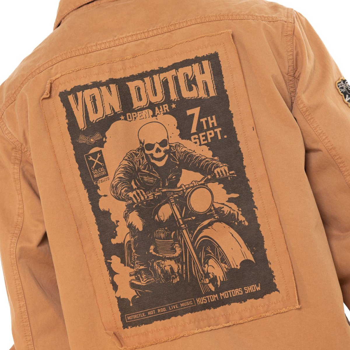 Surchemise coton COST orange/noir, VON DUTCH