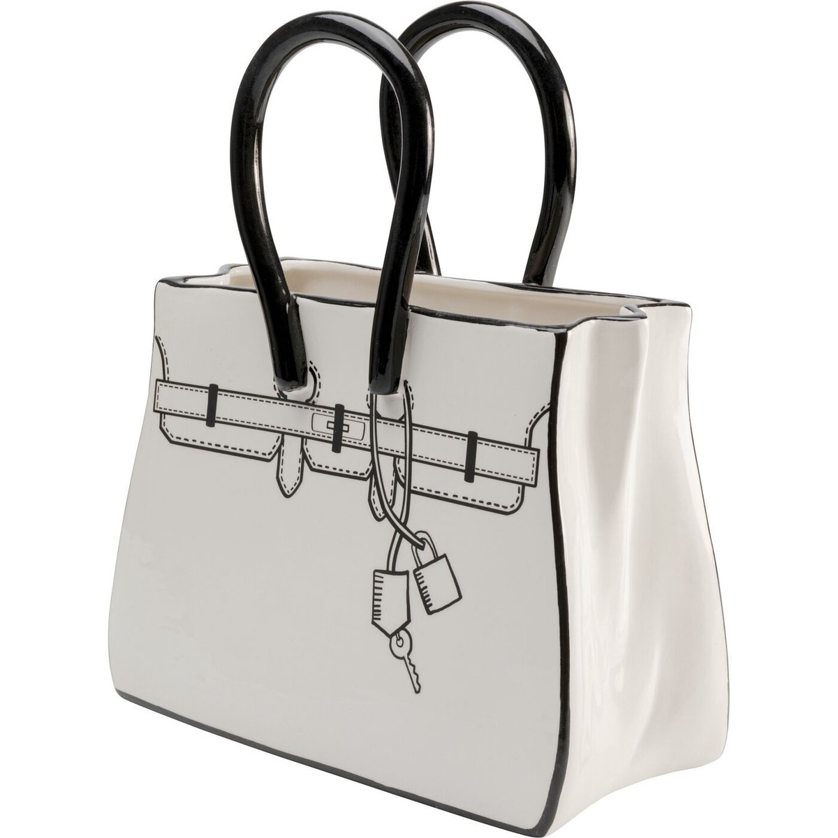 Vase sac à main, FAVOLA noir et blanc, KARE DESIGN
