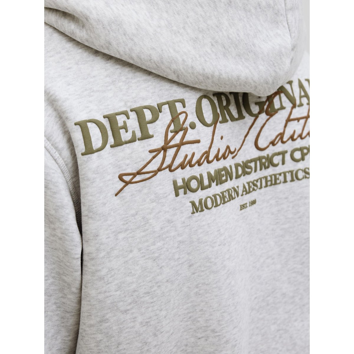 Sweat À Capuche white melange, JACK & JONES