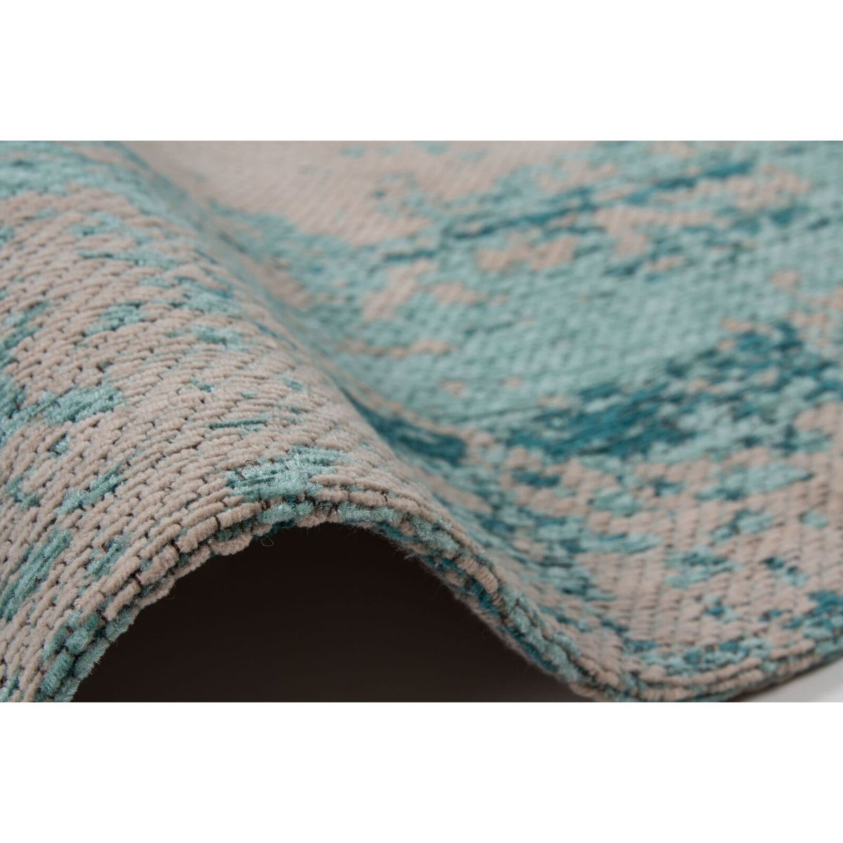 Tapis en coton fait main, NOSTALGIE bleu, ARTE ESPINA