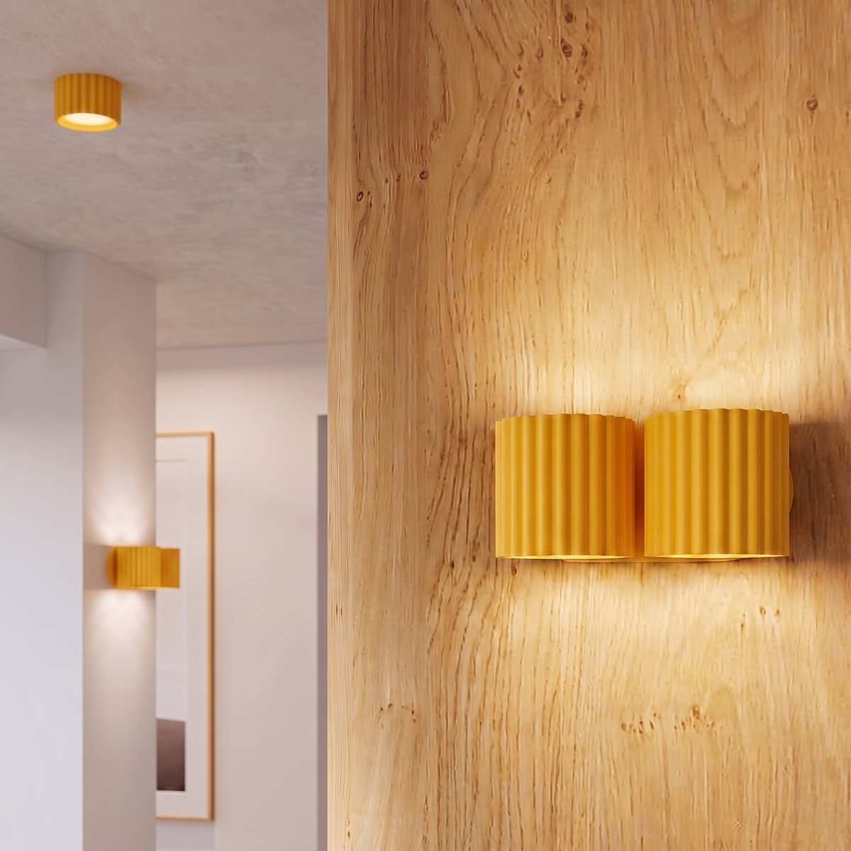 Applique murale Aluminium Jaune G9 2 Aura jaune, EDEN