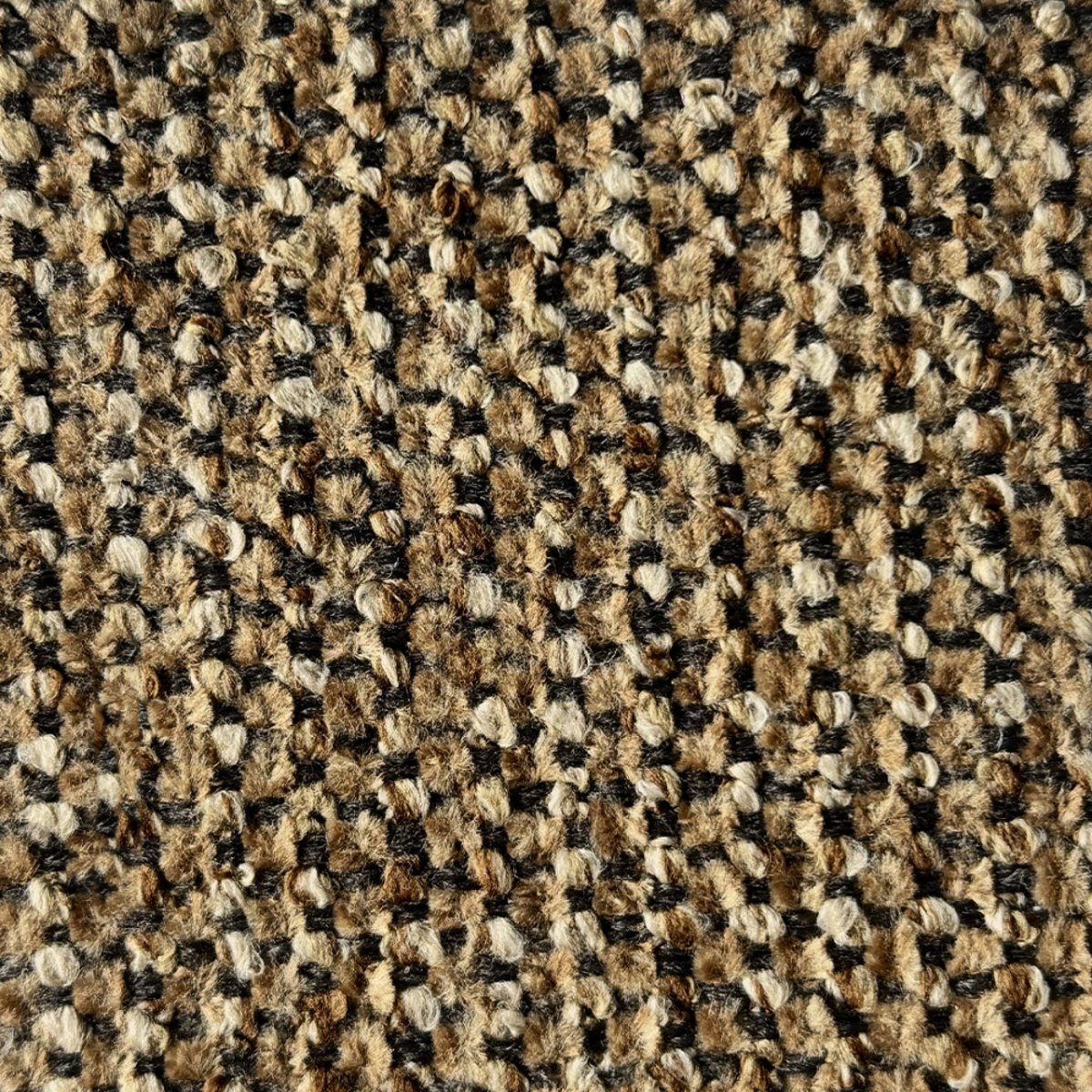 Canapé convertible 4 places en tissu pieds épingles noirs- VILLABON caramel chiné, DRAWER