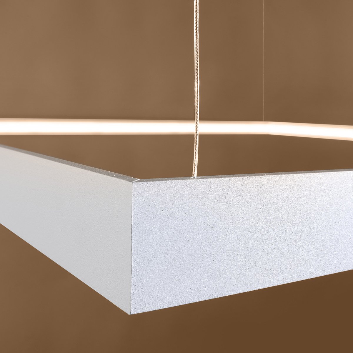 Lustre Aluminium Blanc LED 1 Nelya blanc, EDEN