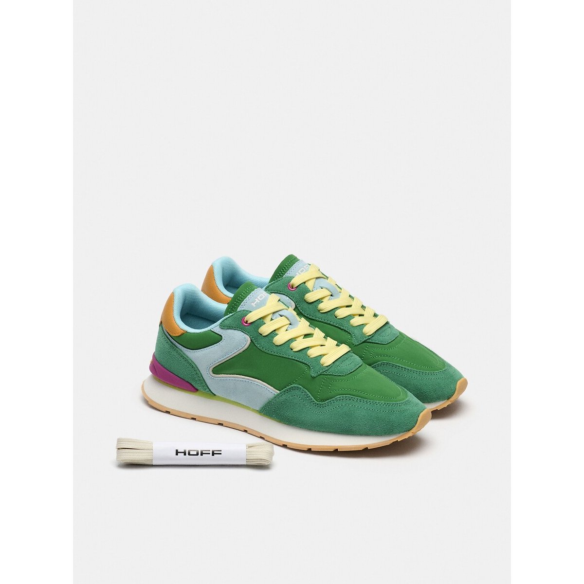 Baskets en cuir City Dopamine vert, HOFF