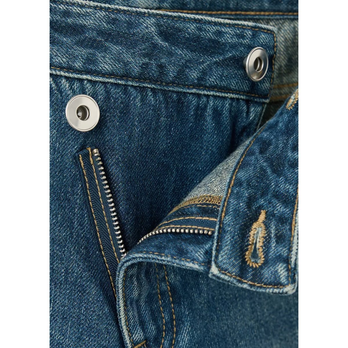 Jean droit croisé bleu moyen vintage, MANGO TEEN