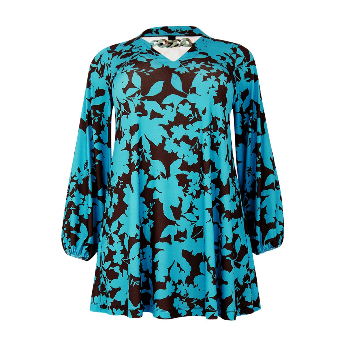 Tunique v-cou turquoise, YOEK