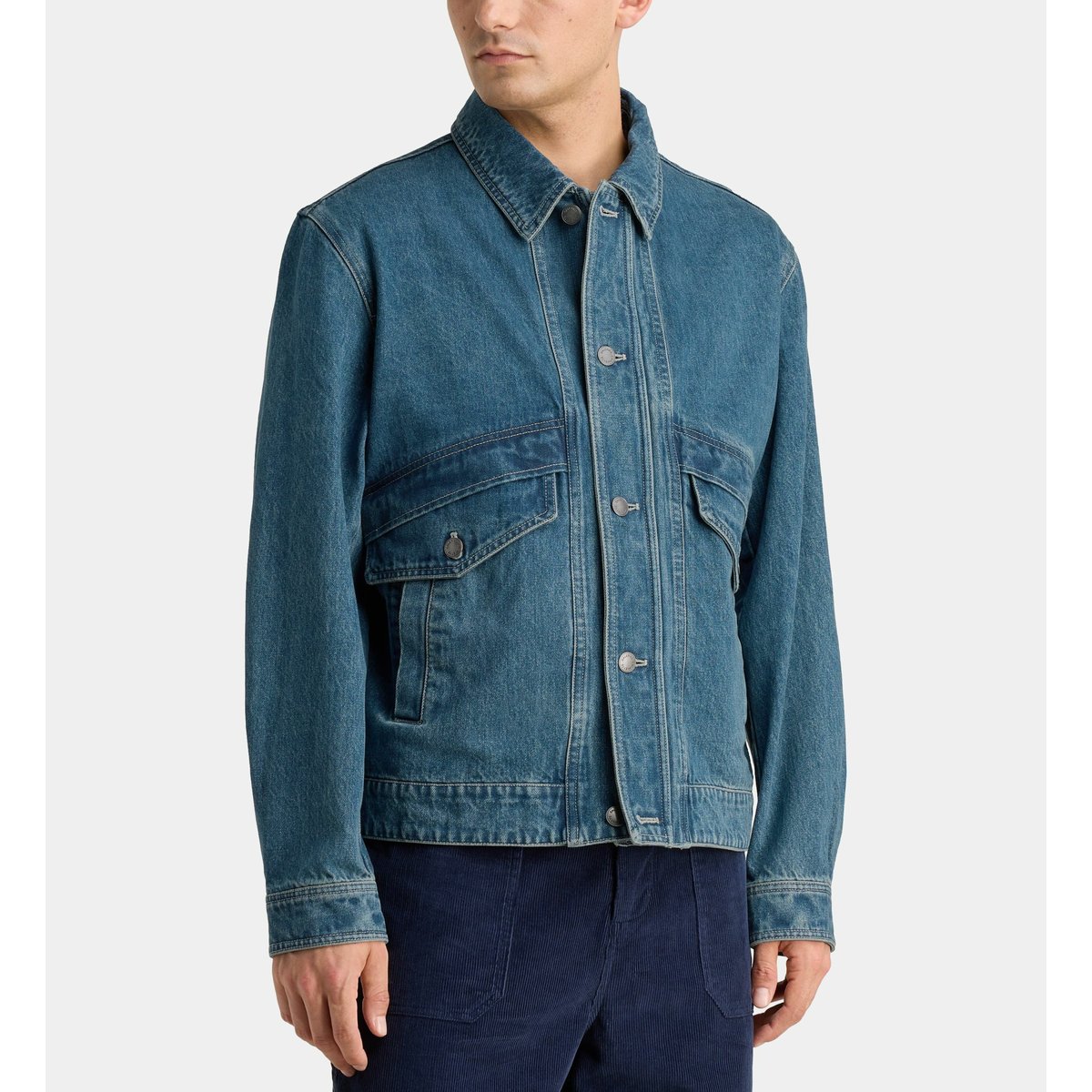Blouson rousonim en denim bleu jean délavé, GALERIES LAFAYETTE