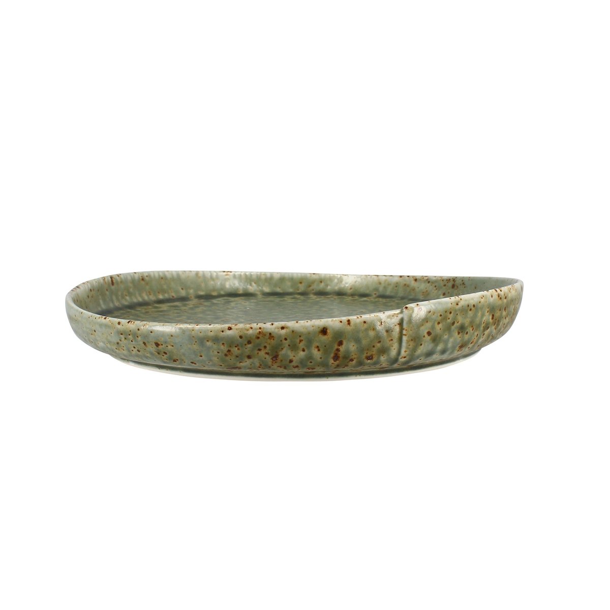 Lot de 6 assiettes plates 23cm en porcelaine, SIGMA vert, OGO LIVING