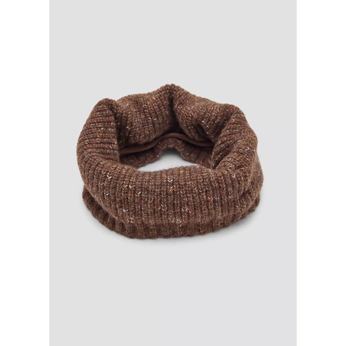 Écharpe jaspée en maille marron, MANGO KIDS