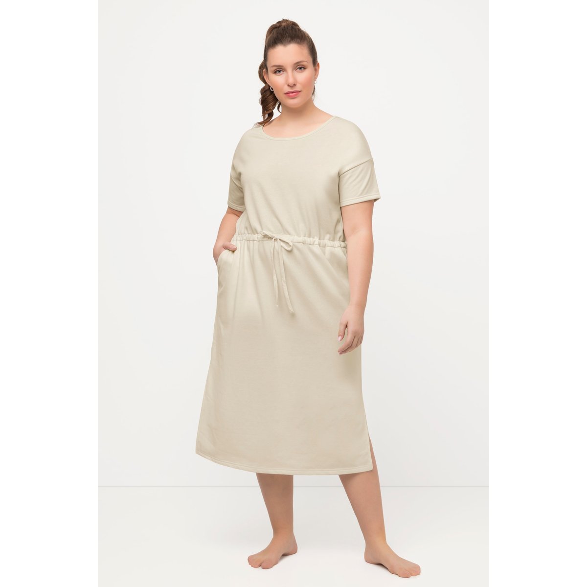 Robe d'intérieur en molleton craie, ULLA POPKEN