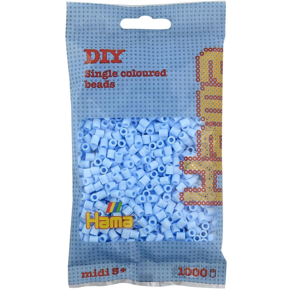 Sachet 1000 perles plastique bleu, HAMA
