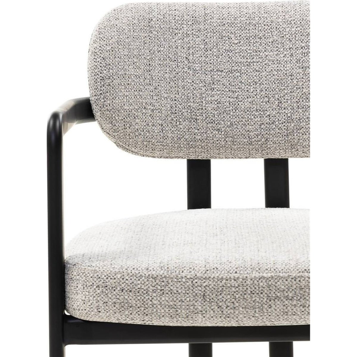 Chaise rembourrée collection FLAIRE taupe et noir, RECOLLECTION