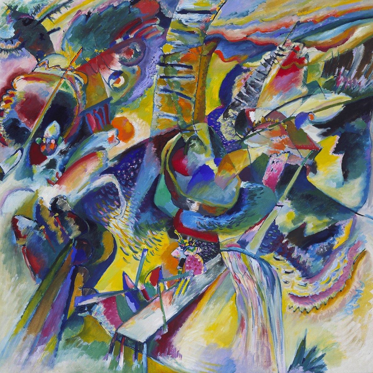 Tableau d'art Improvisation de Kandinsky tableau alu dibond, HEXOA