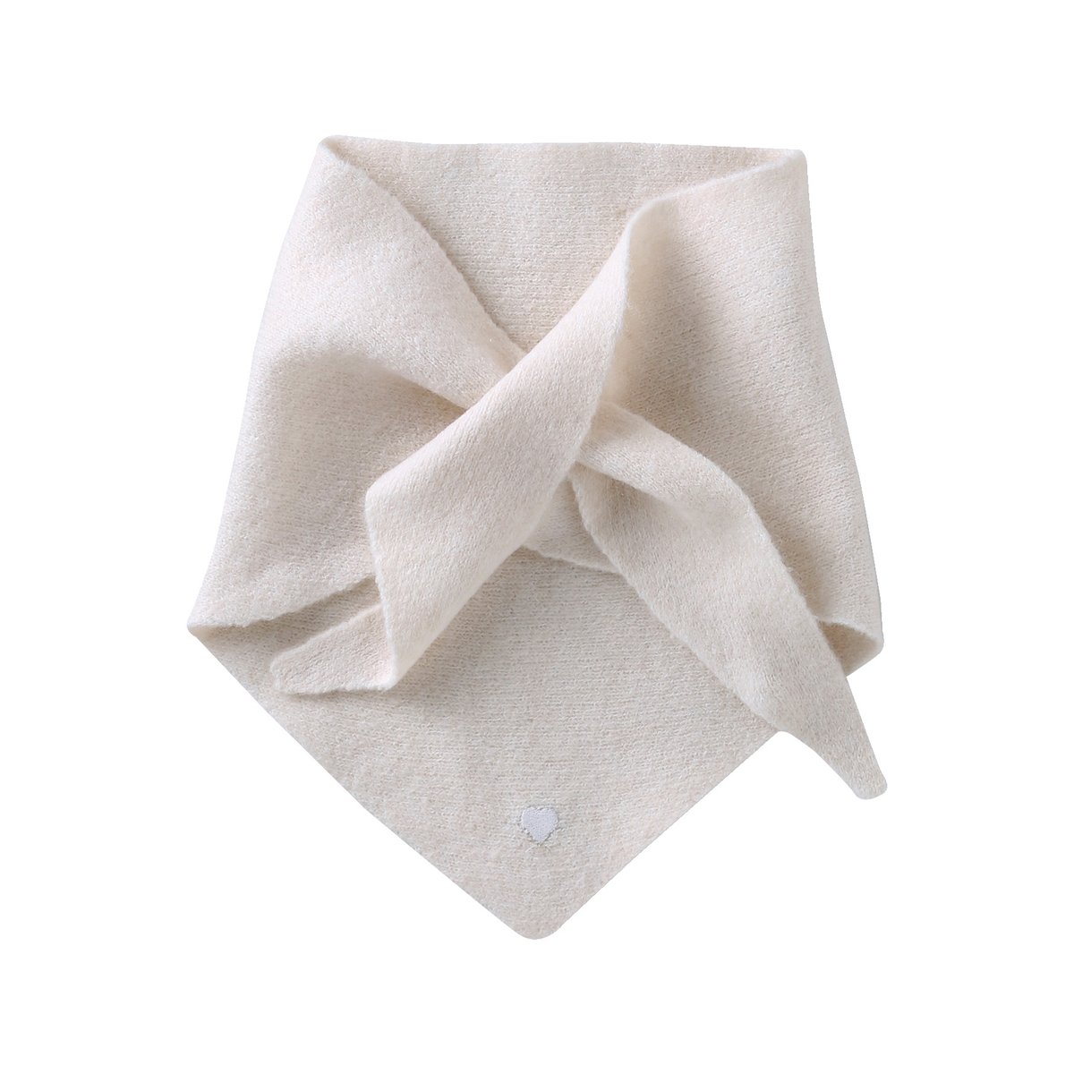 Echarpe triangle en tricot écru, VERTBAUDET