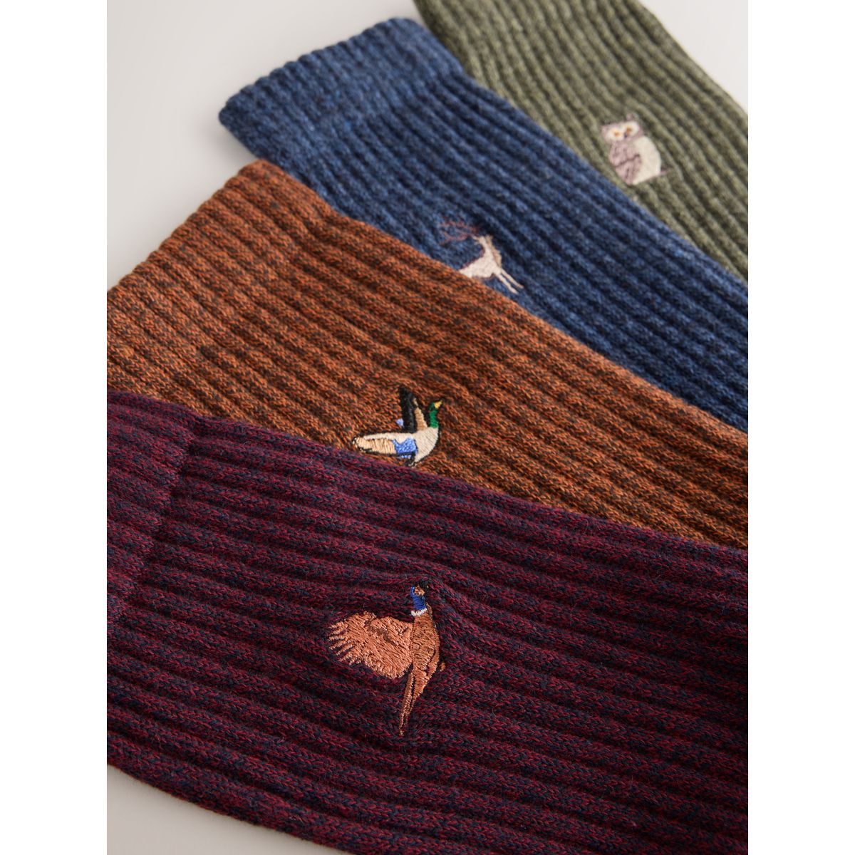 Chaussettes épaisses torsadées, 4 paires riche en bleu/vert/orange, NEXT