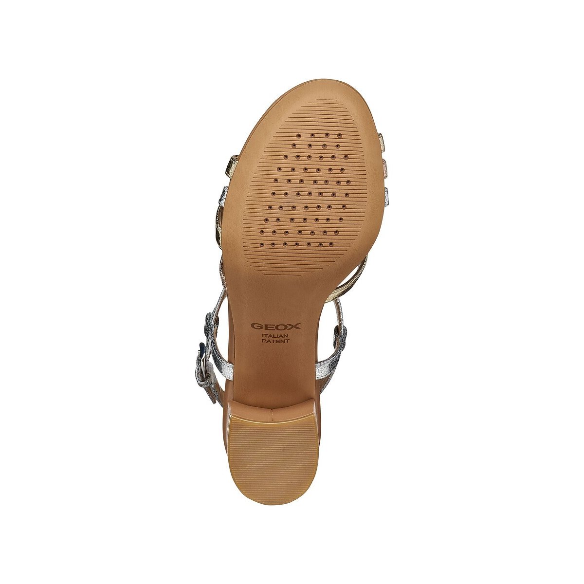 Sandalen met hak VIRNILISA 65 platina zilver, GEOX