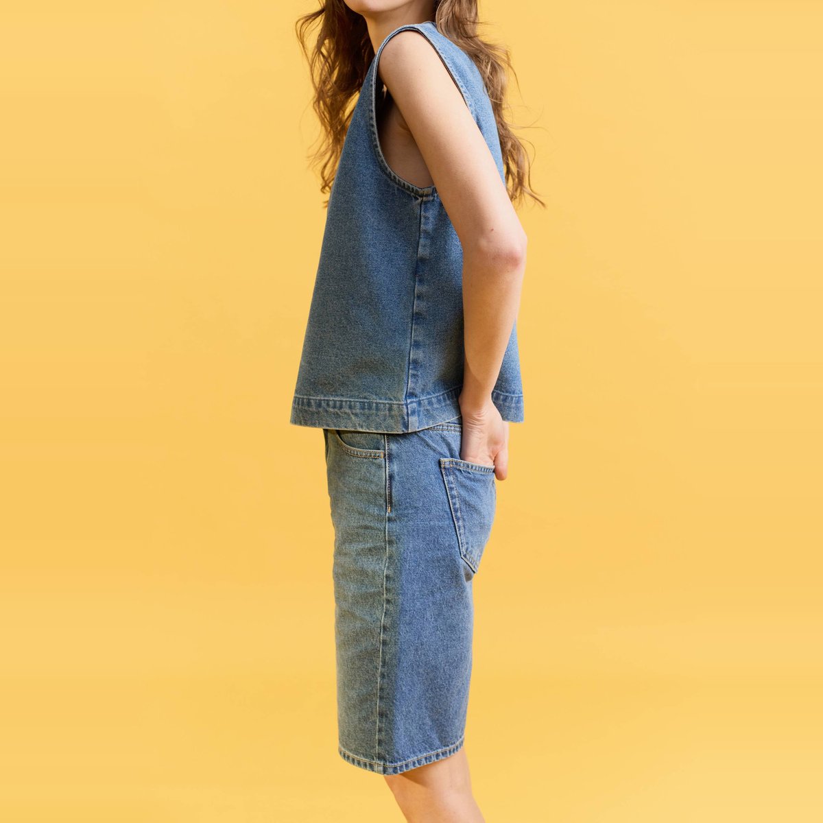 Short en denim stone denim, MONOPRIX