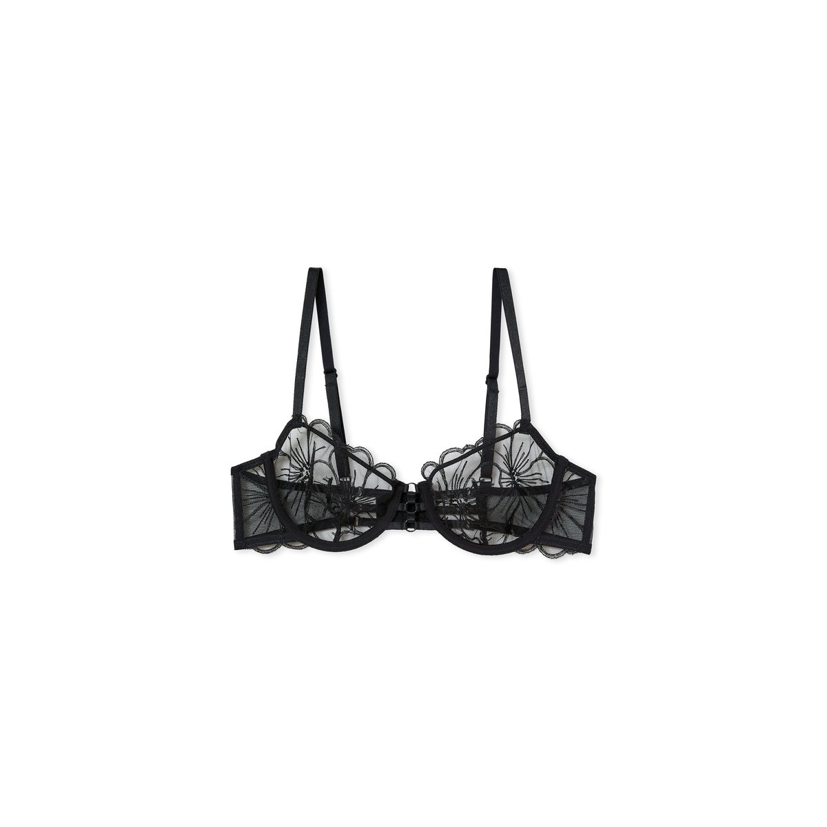 Soutien-gorge N.9 - Balconnet avec broderie DALHIA noir, ETAM