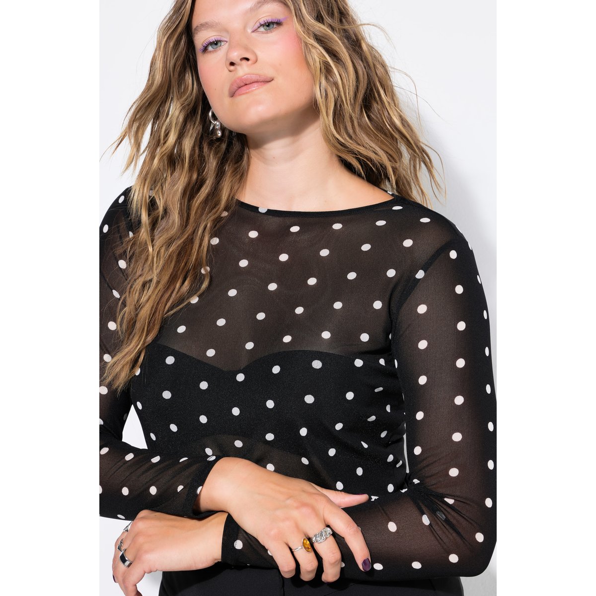 Manches longues, coupe Slim Shape noir, STUDIO UNTOLD