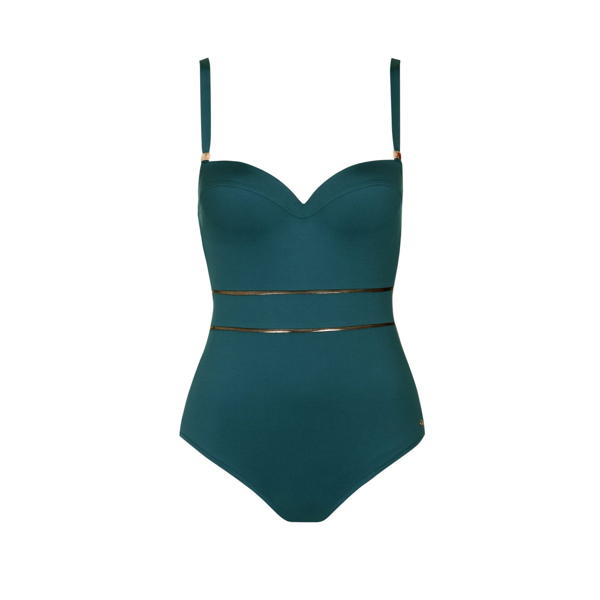 Maillot de bain une pièce préformé multipositions Umbria vert, LISCA