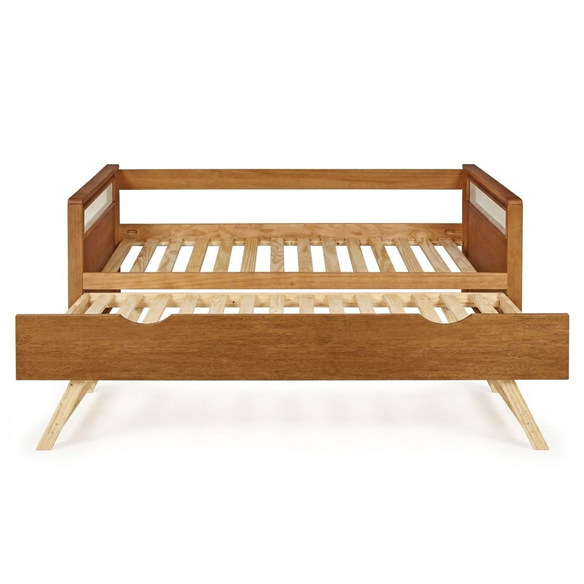 Pack lit banquette gigogne avec matelas Bois massif COBI bois, AKITEN RETAIL