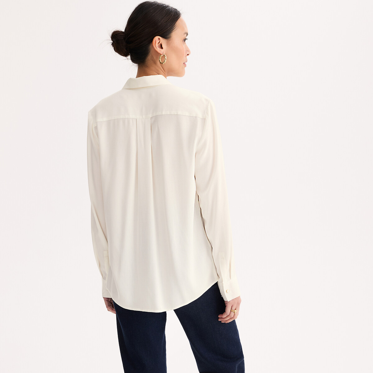 Chemise, manches longues ecru, ANNE WEYBURN