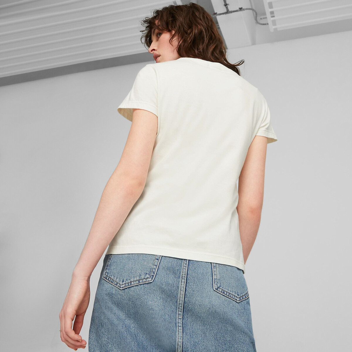 T-shirt Made In France logo brodé beige clair, PUMA