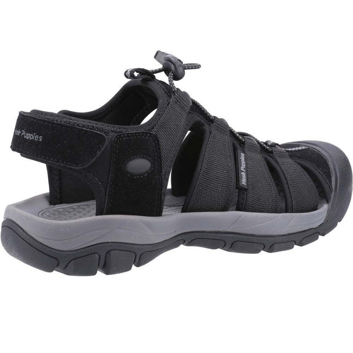Sandales à bout arrondi PERU noir, HUSH PUPPIES