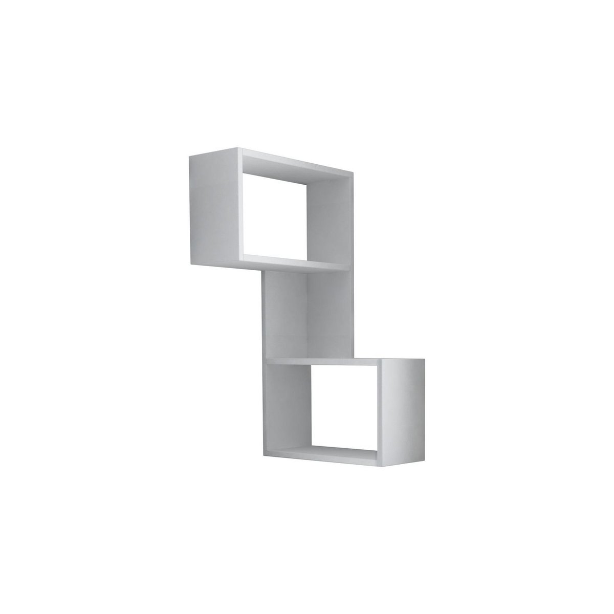 Etagère murale d'angle 2 cubes PART blanc, TOILINUX