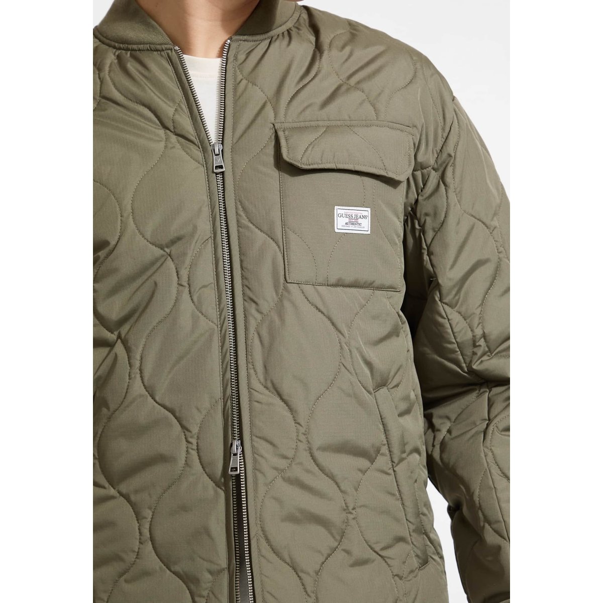 Bomber Matelassé vert olive, GUESS JEANS