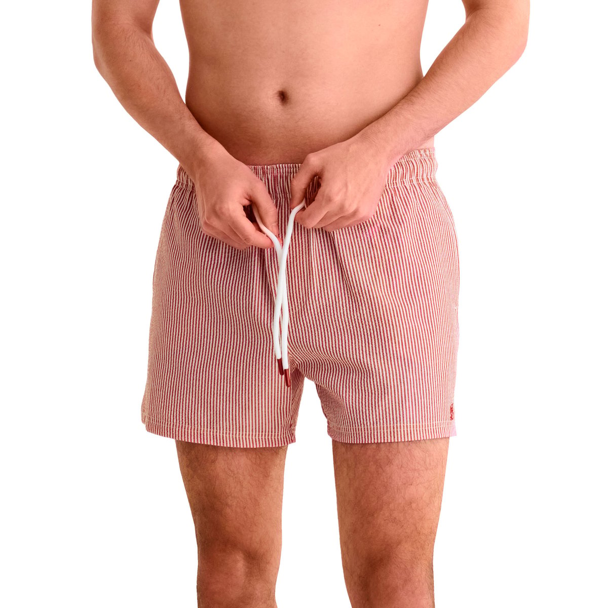 Short de bain à rayures Men Swimwear rouge, LISCA