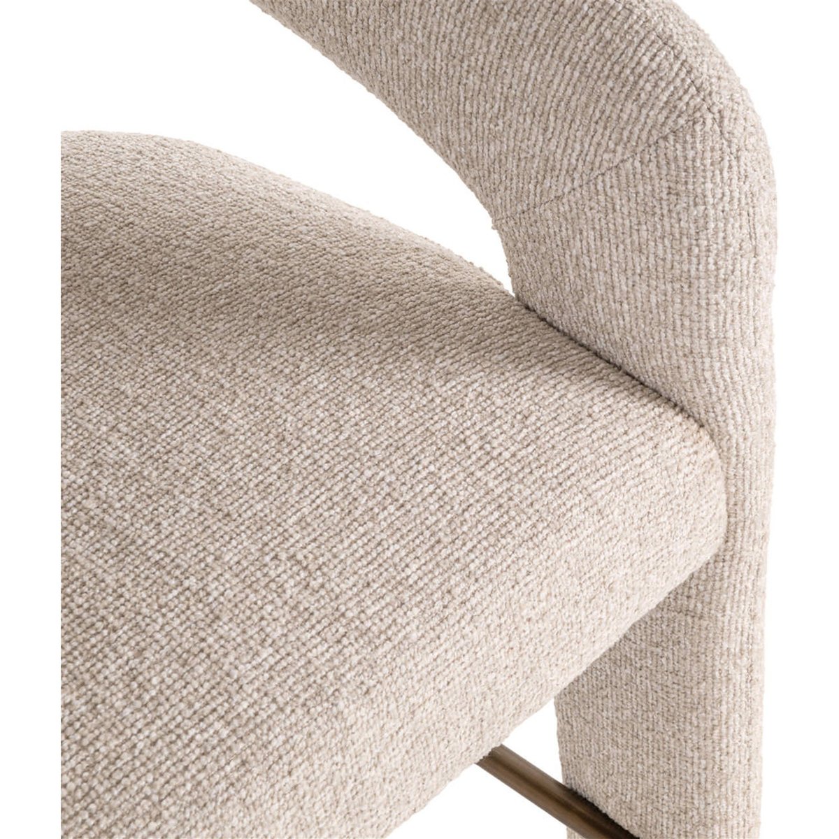Tabouret de comptoir en tissu texturé biscotti, RECOLLECTION