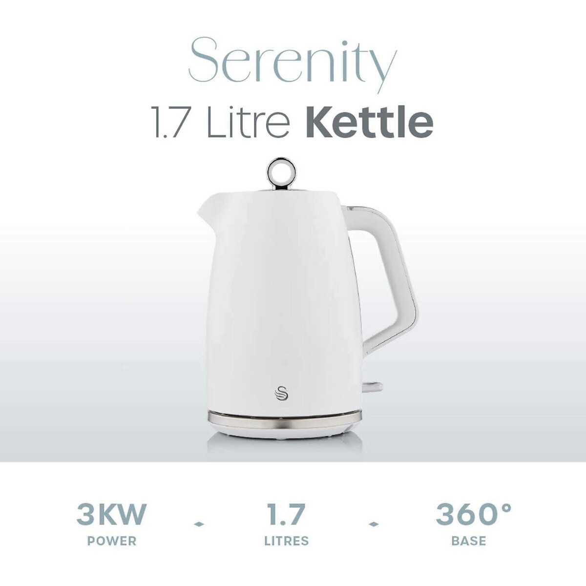 Serenity 1.7L Kettle - SK14017 white, SWAN