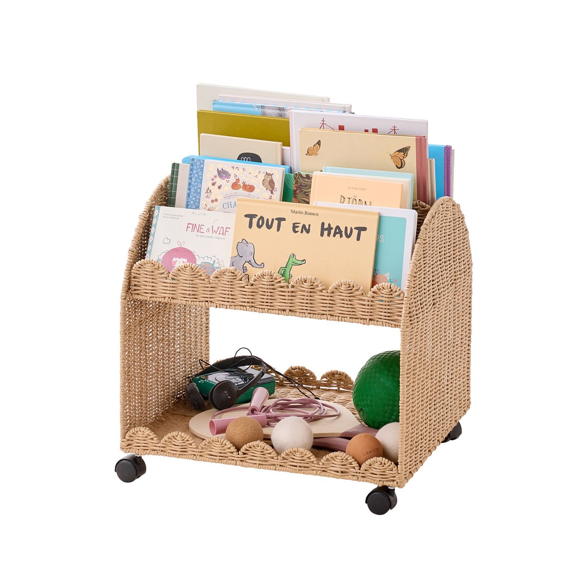 Petit rangement livre corde feston beige, VERTBAUDET